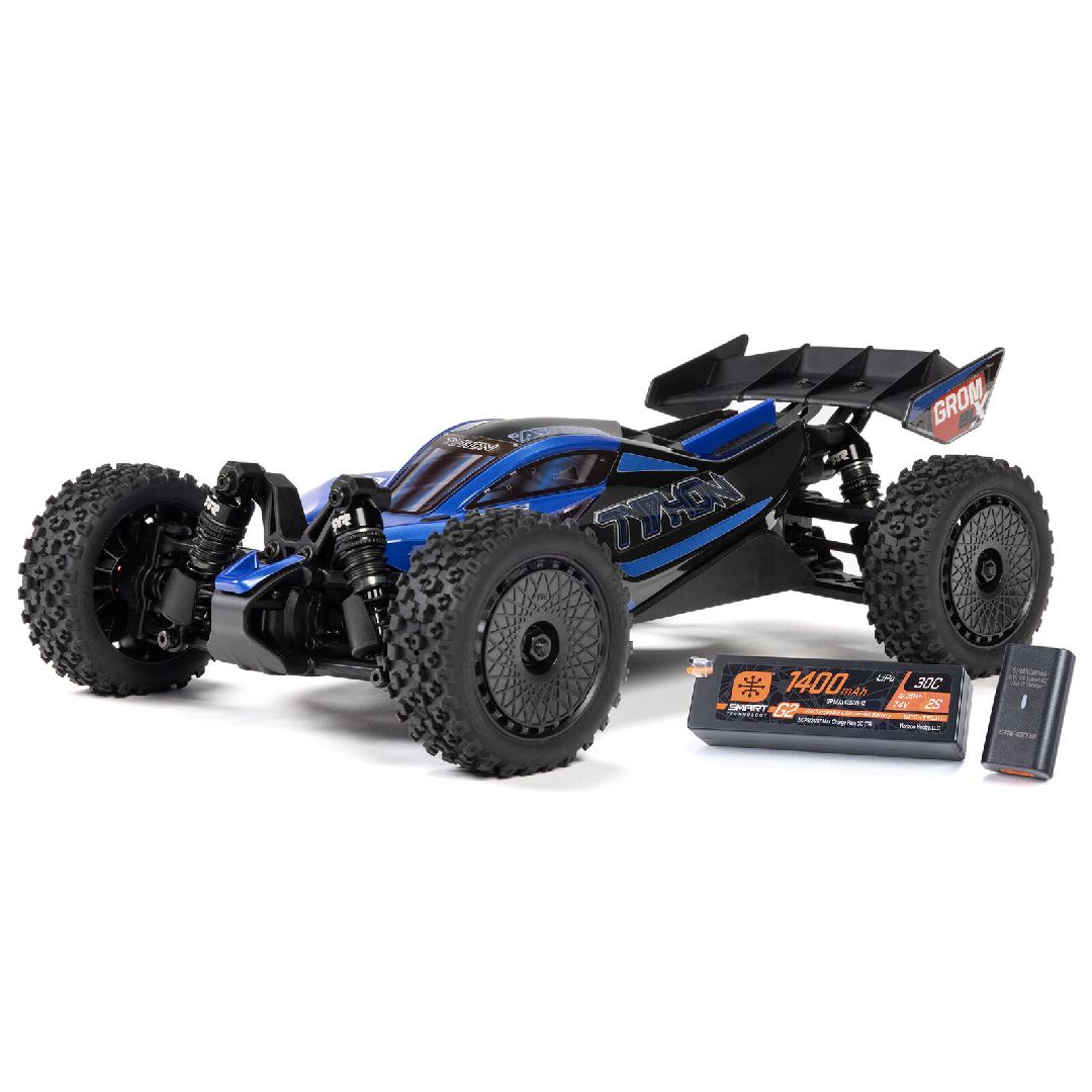 Arrma 1/14 TYPHON GROM BLX 4x4 Buggy RTR - Blue