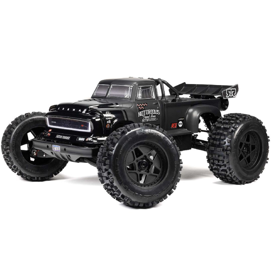 Arrma 1/8 NOTORIOUS BL-6s 4x4 Stunt Truck RTR - Black