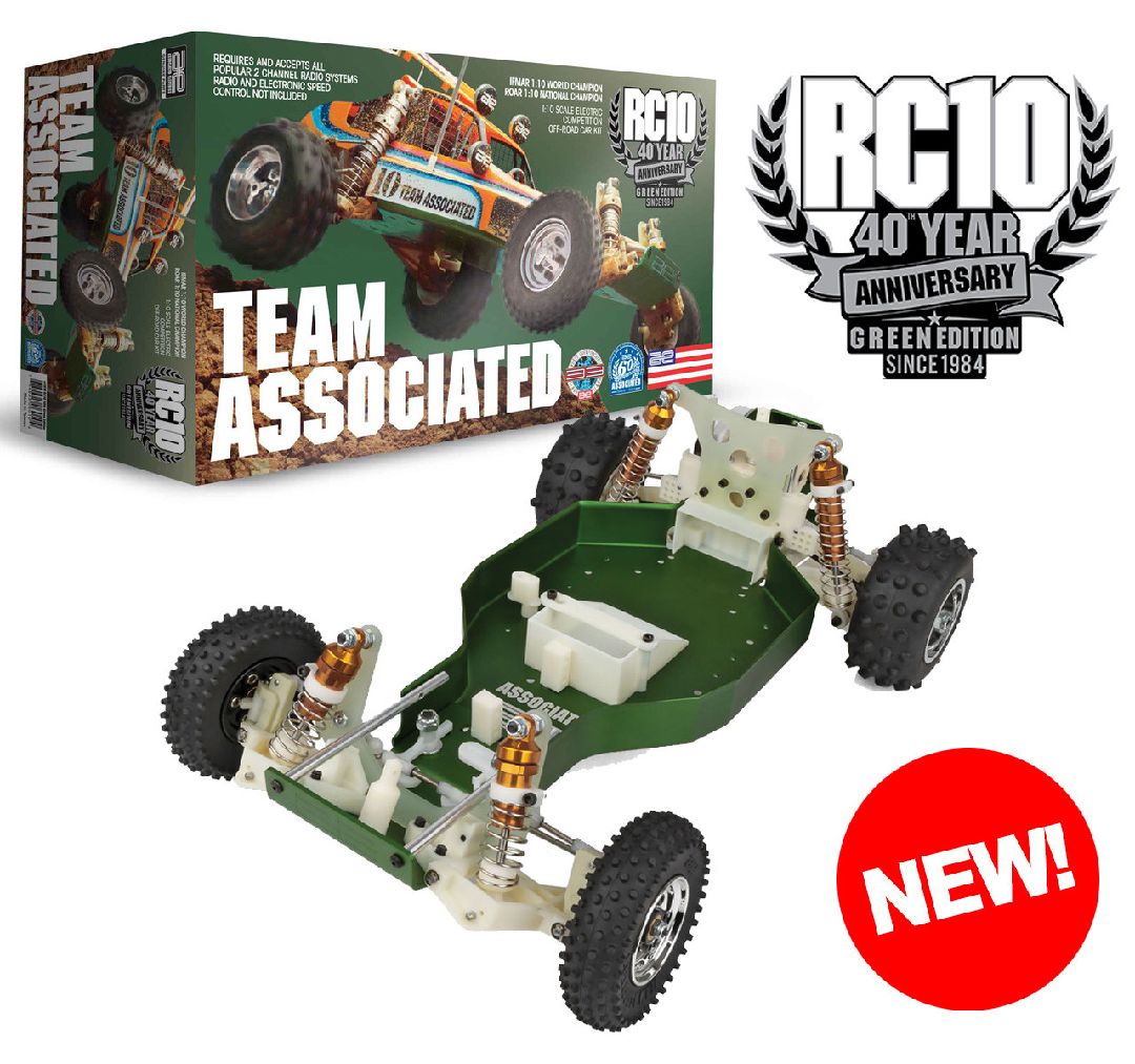 Damaged Box Team Associated 1/10 RC10 Green Masters 60th 2wd Kit