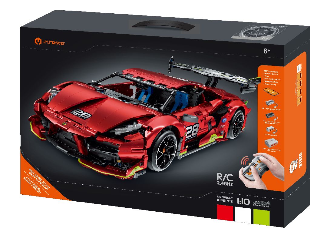 iM.Master 1/10 - R/C Wind Red electroplate SuperCar