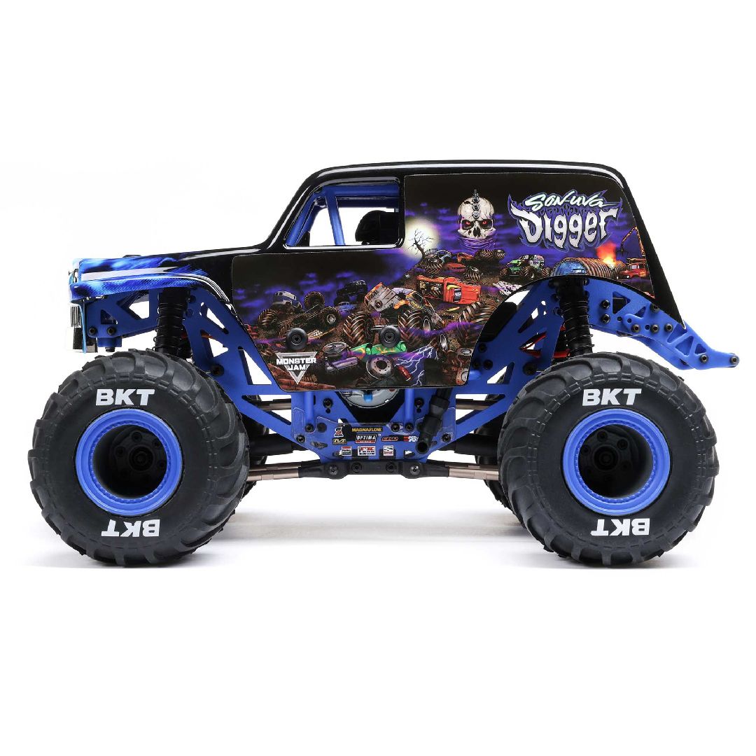 Losi 1/18 Mini LMT Son Uva Digger Monster Truck 4X4 RTR - Blue