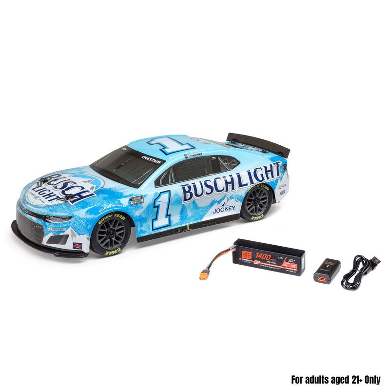 Losi 1/12 NASCAR Chastain #1 Brushed AWD RTR (B&C Incl) - Blue
