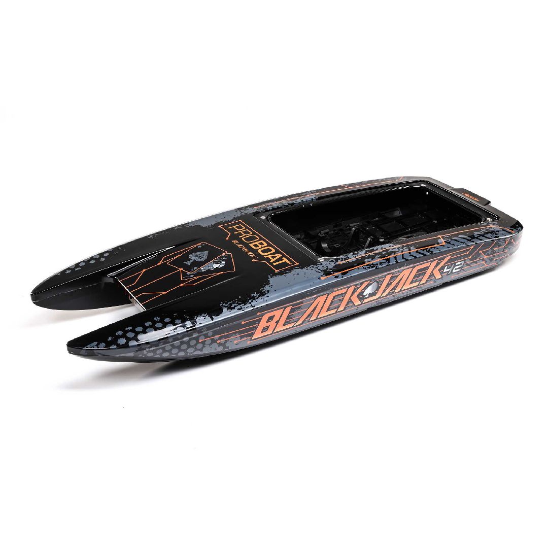Pro Boat Hull with Inserts, Black: 42-inch Blackjack