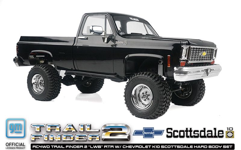 RC4WD 1/10 Trail Finder 2 LWB Chevrolet K10 4x4 RTR - Black