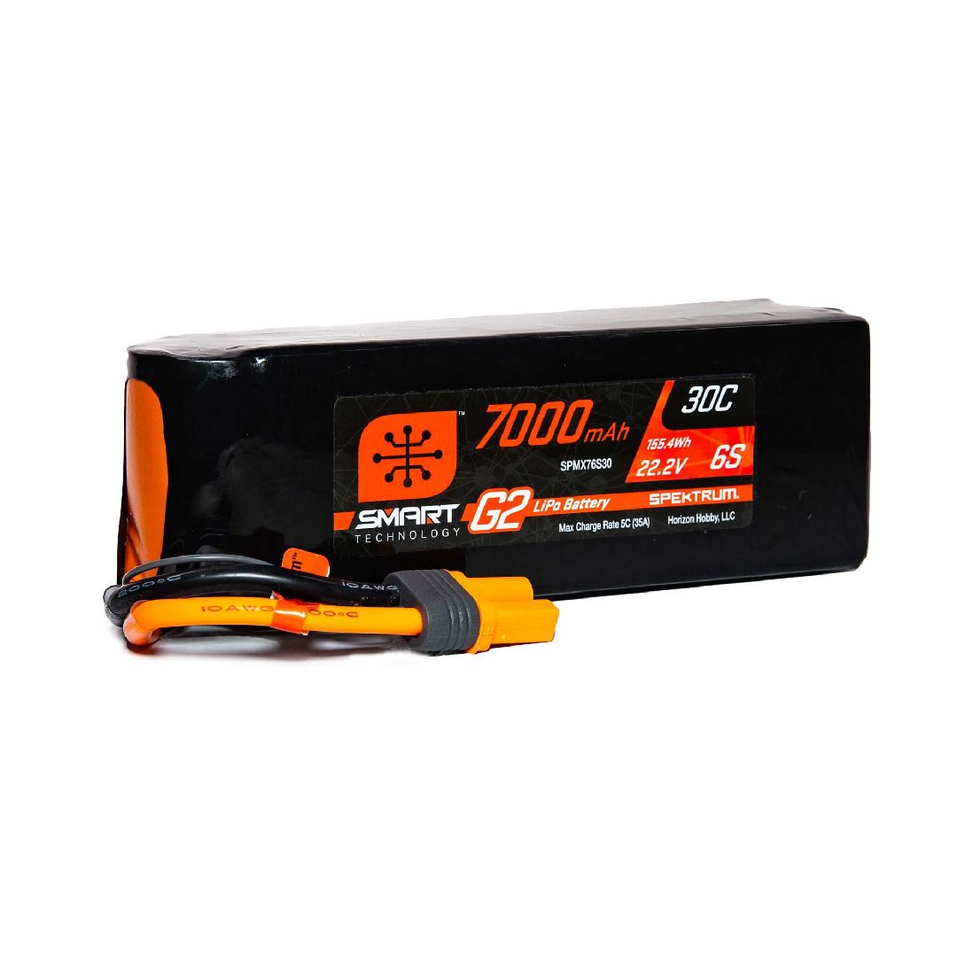 Spektrum 7000mAh 6S 22.2V Smart G2 LiPo 30C; IC5