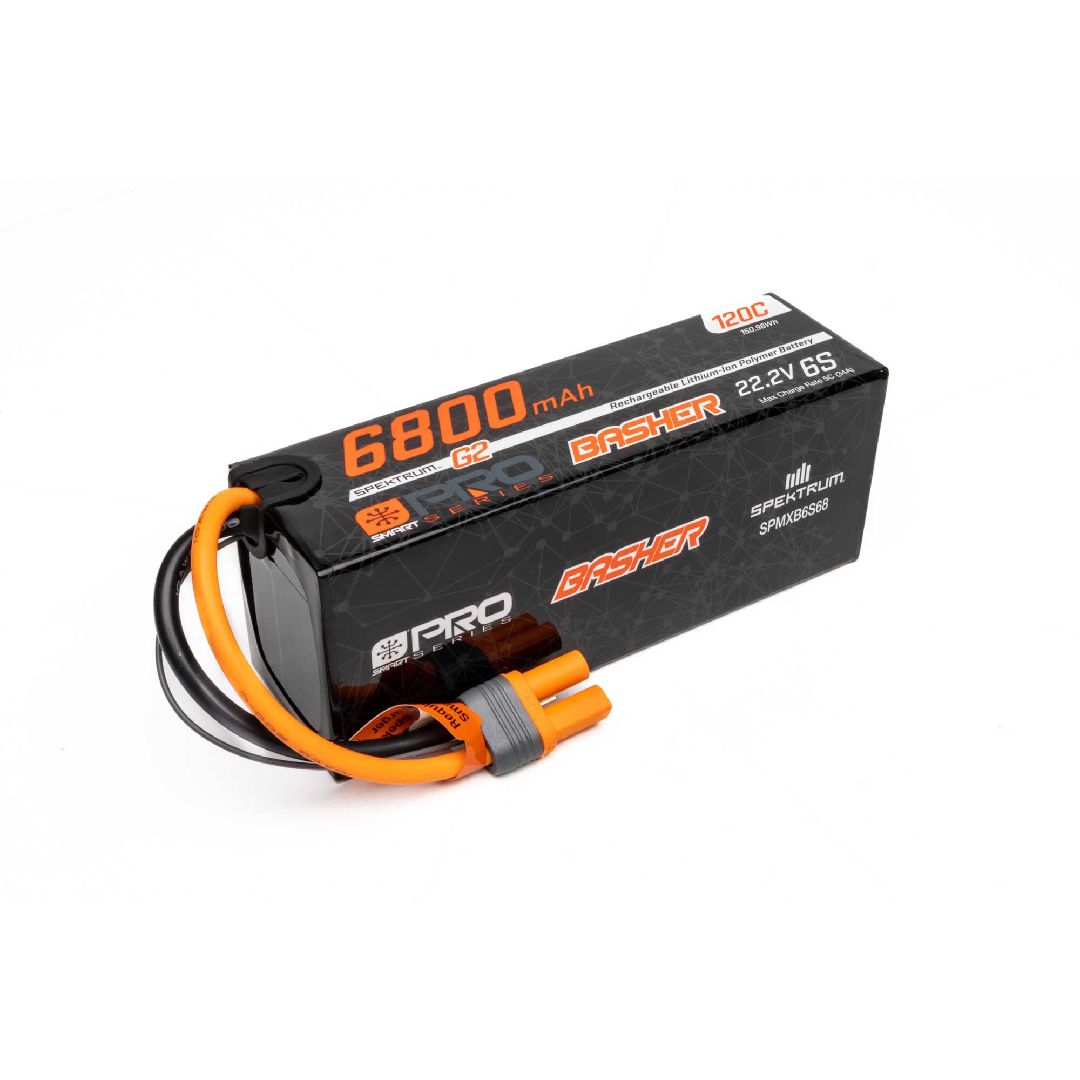 Spektrum 6800mAh 6S 22.2V Smart Pro Basher LiPo 120C IC5