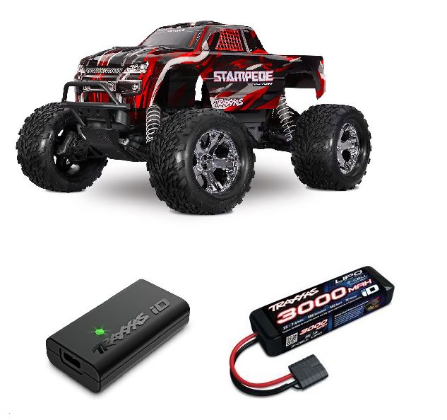 Traxxas 1/10 Stampede BL-2S HD 2wd RTR - Red w/Charger&Battery