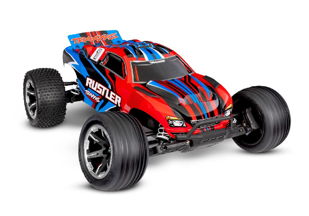 Traxxas 1/10 Rustler ExtremeHD 2wd RTR - Red
