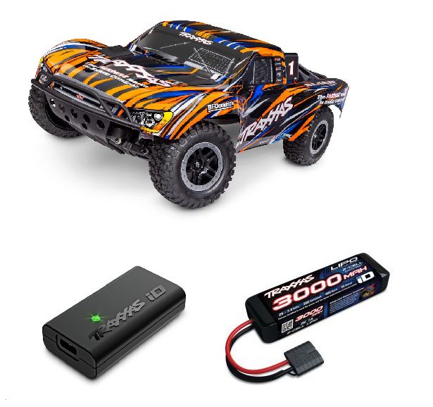 Traxxas 1/10 Slash BL-2S HD 2wd RTR - Orange w/Charger & Battery