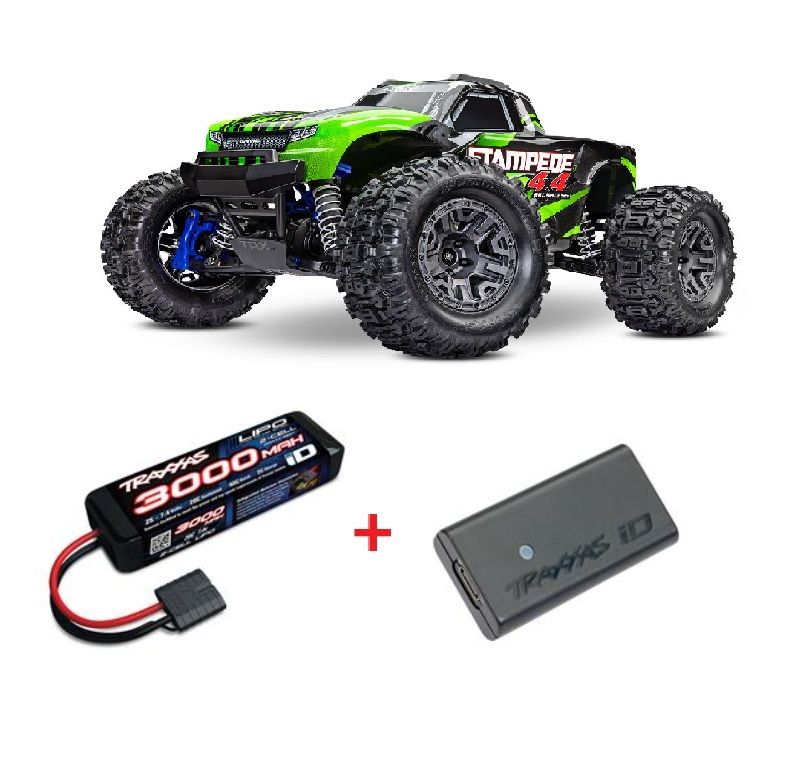 Traxxas 1/10 Stampede BL-2S 4x4 RTR - Green w/ Charger & Battery