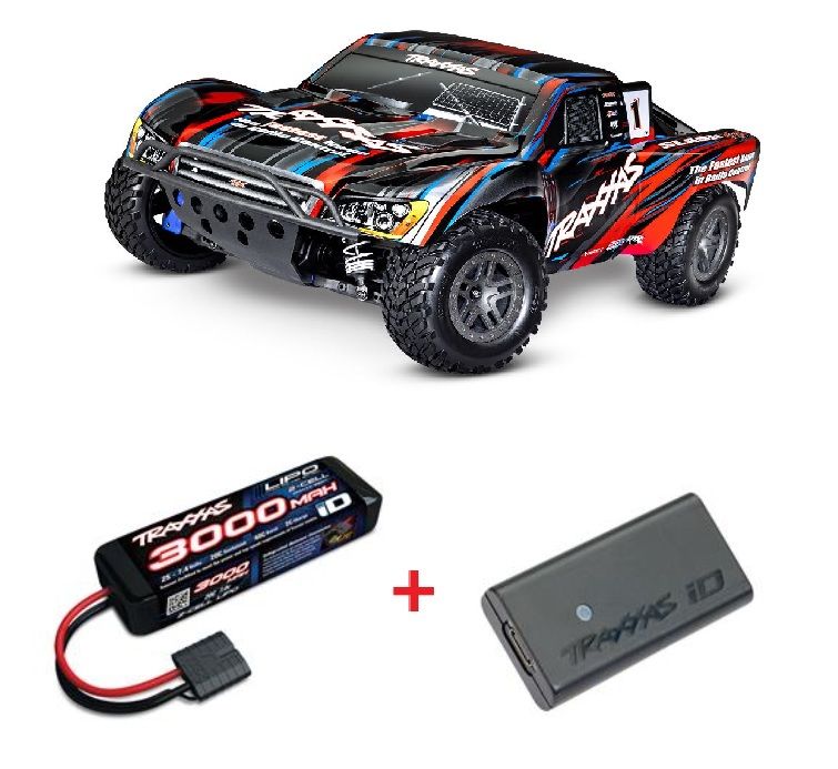 Traxxas 1/10 Slash BL-2S 4x4 RTR - Red w/ Charger & Battery