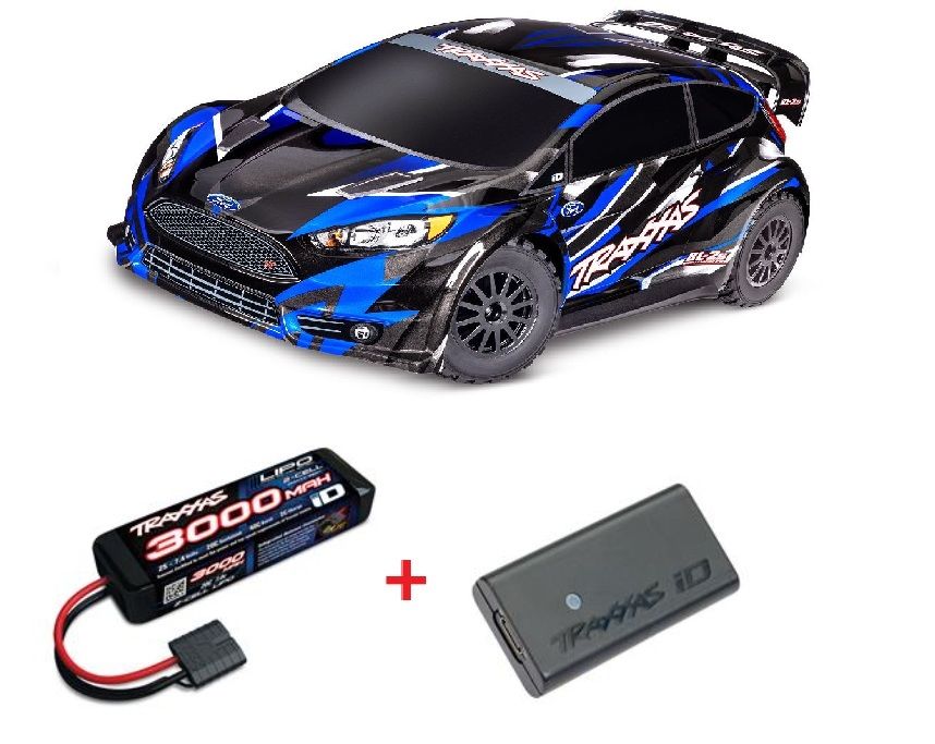 Traxxas 1/10 Ford Fiesta ST Rally 4x4 RTR - Blue w/ Charger & Ba