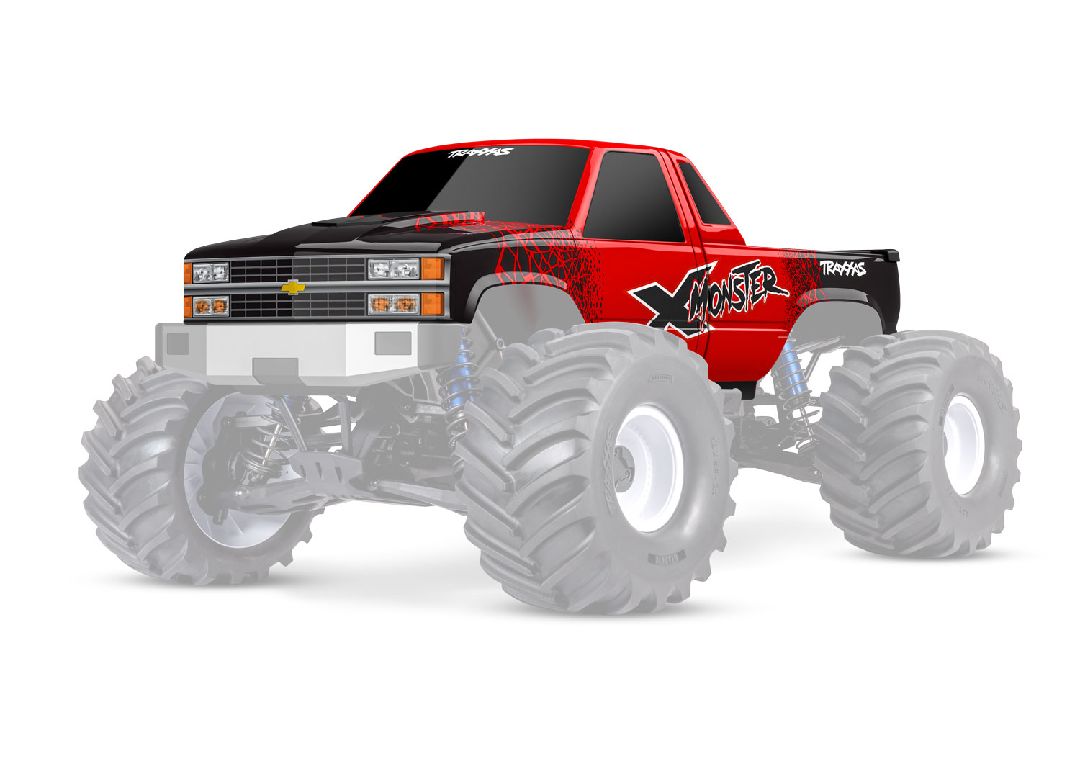 Traxxas Body, GMT400 CK Truck, complete, red (decals applied)