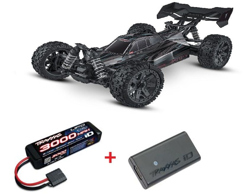 Traxxas 1/8 Jato 4x4 BL-2S 4x4 RTR - Black w/ Charger & Battery
