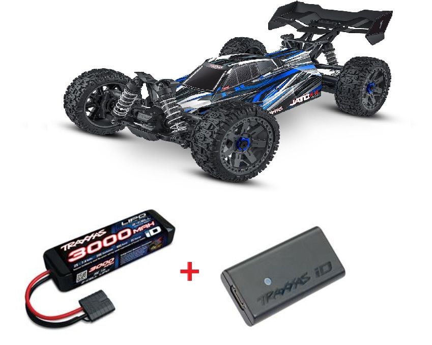 Traxxas 1/8 Jato 4x4 BL-2S 4x4 RTR - Blue w/ Charger & Battery