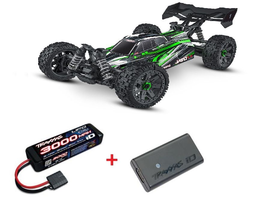Traxxas 1/8 Jato 4x4 BL-2S 4x4 RTR - Green w/ Charger & Battery